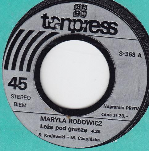 Maryla Rodowicz -Leżę Pod Gruszą / Bierz Mnie