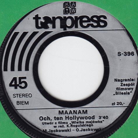 Maanam -Och  Ten Hollywood / Ta Noc Do Innych Jest Niepodobna